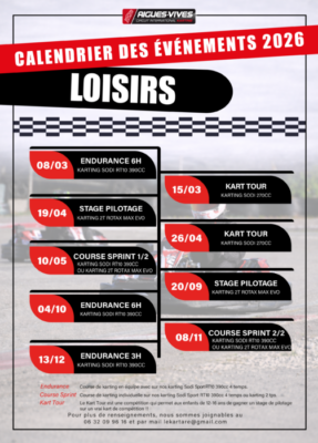 Le calendrier 2026 est ouvert !!