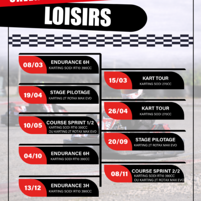Calendrier loisirs 2026 !
