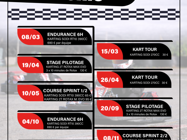 Calendrier loisirs 2026 !